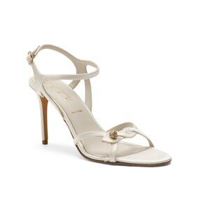SOMETHING BLEU Ivory Made In Italy Halo Satin Heels